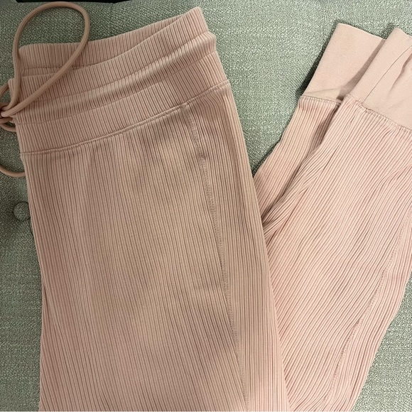 Anthropologie Daily Practice Ribbed Pink Joggers - Picture 1 of 5